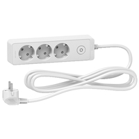Удлинитель UNICA EXTEND 3 розетки 2К+З кабель 3м бел. SchE ST9433W Schneider Electric