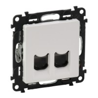 Розетка компьютерная 2-м Valena Life RJ45 кат.5E UTP с лицев. панелью механизм бел. Leg 753441 Legrand