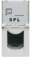 Розетка информационная UTP 1хRJ45 22,5х45 cat5e | 200006 SPL
