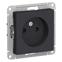 Механизм розетки 1-м СП ATLAS DESIGN без заземл. 16А карбон SchE ATN001041 Schneider Electric
