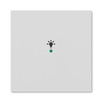 Клавиша Levit одинарная с символом освещения free@home сер. ABB 2CHH621001A4016