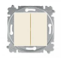 Переключатель 2-кл. СП Levit IP20 сл. кость/бел. ABB 2CHH595245A6017