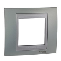 Рамка 1-м Unica Top флюорит/алюм. SchE MGU66.002.094 Schneider Electric