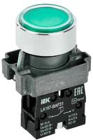 Кнопка LA167-BAF31 d=22мм 1з зеленая IEK | BBT20-BAF31-1-22-67-K06 (ИЭК)