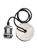 Патрон декоративный RETRO, провод 1м Е27 хром Jazzway - 5015951