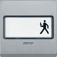 Клавиша с окошком для светоиндикатора полем надписи алюминий - MTN434660 Schneider Electric