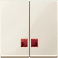Клавиша 2-м Merten с кр. прямоуг. окошком для свет. инд. беж. SchE MTN3456-0344 Schneider Electric