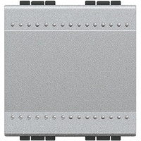 Кнопка с винт. клем. размер 2мод. LivingLight алюм. Leg BTC NT4005M2N Legrand