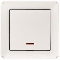 Выключатель 1-кл. СП W59 16А IP20 с подсветкой в сборе бел. SchE VS116-153-18 Schneider Electric