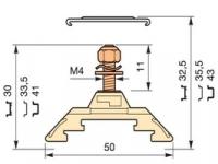 Клемма HD4/9.F4.V0 1шпилька | 1SNA295391R2000 TE ABB