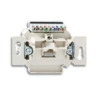 Механизм однопостовой компьютерной/телефонной розетки UAE 8 полюсов RJ45 категория 6е неэкранированная до 250 МГц - 2CKA000230A0469 ABB 0230-0-0469