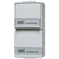 Розетка штепсельная SCHUKO накладная с универсальным выключателем IP44 JUNG 676NAW