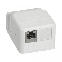 Накладная монтажная коробка Mosaic для 1 или 2 разъемов RJ45 Keystone | 632779 Legrand