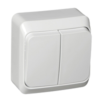 Выключатель 2-кл. ОП Этюд 10А IP20 с подсветкой бел. SchE BA10-006B Schneider Electric