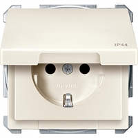 Механизм розетки с крышкой IP44 бежевый - MTN2414-4044 Schneider Electric