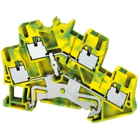 Клемма пружинная PIT 2 уровня с заземлением 4 точки 2.5мм.кв. - NSYTRP24DPE Schneider Electric