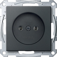 Механизм розетки 1-м СП Merten 16А IP20 без заземл. антрацит SchE MTN2001-0414 Schneider Electric