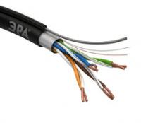 ЭРА Кабель витая пара F/UTP Cat5e 4x2x24 AWG CU PE + ТРОС OUTDOOR 305 м | Б0044690 (Энергия света)