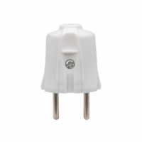 Вилка прямая без заземления белая 10А 250 В Proxima | AVP10-10-r EKF