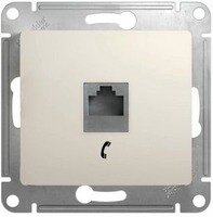 Механизм розетки телеф. 1-м Glossa RJ11 молочн. SchE GSL000981T Schneider Electric