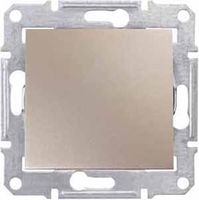 Выключатель одноклавишный, двухполюсный, IP44, титан - SDN0200368 Schneider Electric