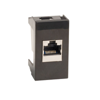 Розетка компьютерная 1-м 1мод. Viva RJ45 кат.6 черн. DKC 45258 (ДКС)