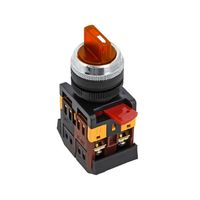 Переключатель ANC-22 2P красный с подсветкой 24В NO+NC EKF PROxima | psw-ans-2p-r-24