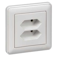 Розетка 2-м СП W59 6А IP20 под пл. вил. сл. кость SchE RS6-253-28 Schneider Electric
