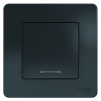 Выключатель 1-кл. СП Blanca 10А IP20 (сх. 1) 250В с подсветкой антрацит SchE BLNVS010116 Schneider Electric
