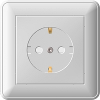 Розетка 1-м СП W59 16А IP20 с заземл. защ. шторки в сборе бел. SchE RS16-152-18 Schneider Electric