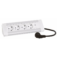 Настольный блок - 4x2К+3 + 1 выключатель с подсветкой со шнуром | 653560 Legrand