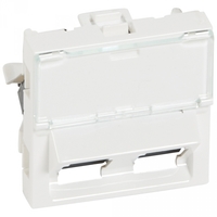 Механизм розетки компьютерной СП 2мод. Mosaic RJ45 кат.5E UTP 45град. бел. Leg 076502 Legrand