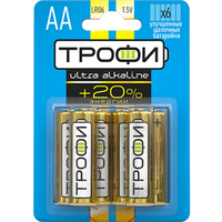 Батарейка щелочная (алкалиновая) LR6-6BL ULTRA (60/480/19200) (AA) | Б0015136 ТРОФИ