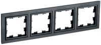 Рамка 4-м BRITE РУ-4-БрЧ черн. IEK BR-M42-K02 (ИЭК)