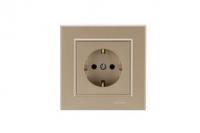 Розетка 1-м СП Karea 16А IP20 с/з латунь Makel 56057028