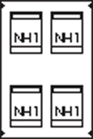 Пластрон для 4 NH1 2ряда/5 реек | AG83 ABB