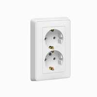 Розетка 2-м СП Cariva 16А IP20 2х2P+E немецк. стандарт бел. (DIY-упак.) Leg 695948 Legrand
