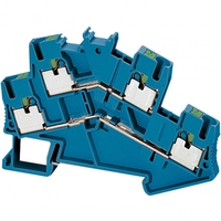 Клемма пружинная PIT 2 уровня 4 точки 2.5мм.кв. синий - NSYTRP24DBL Schneider Electric