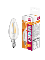 Светодиодная филаментная лампа LED STAR Classic B 5W, прозрачная колба, Е14 LSCLB60D 5W/840 230V FIL E14 10X1RU | 4058075230385 Osram