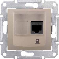 Механизм розетки компьютерной 1-м СП Sedna RJ45 кат.5E STP экранир. титан SchE SDN4500168 Schneider Electric