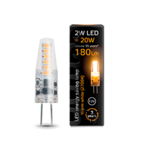 Лампа светодиодная LED 2 Вт 190 Лм 3000К теплая G4 капсула 12 В силикон Black Gauss - 207707102