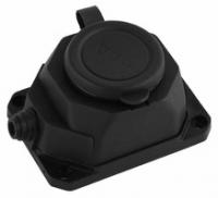 Колодка каучуковая 1-м с заземл. 16А IP44 черн. ЭРА Б0044543 (Энергия света)