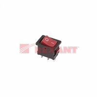 Выключатель клавишный 250В 6А (3с) ON-ON красн. Mini (RWB-202 SC-768) Rexant 36-2131