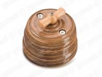 Art-Decor выкл-ль фарф. прох. на 2 полож. в компл. с подъем. рамкой 10А 250В цвет - Art-Marrone,ТМ "МЕЗОНИНЪ" | GE70404-44 GREENEL