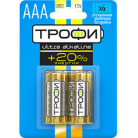 Элемент питания алкалиновый LR03-6BL ULTRA (блист.6шт) Трофи Б0015135