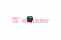 Выключатель клавишный круглый 250В 3А (3с) ON-OFF зел. с подсветкой Micro (RWB-106 SC-214) Rexant 36-2533