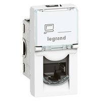 Механизм розетки компьютерной СП 1мод. Mosaic RJ45 STP CAT.6 антибактер. бел. Leg 076583 Legrand