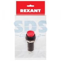 Индивидуальная упаковка 1 шт | 36-3030-1 REXANT Выключатель-кнопка 250V 1А (2с) ON-OFF красная (PBS-11А)