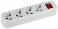 Колодка удлинителя 4-м с заземл. KX-4es выкл. Эра Б0028344 (Энергия света)