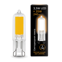 Лампа светодиодная LED 3.5 Вт 240 Лм 3000К теплая G9 капсула 220 В стекло Black Gauss - 107809103